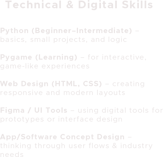 Technical & Digital Skills
